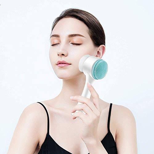 Manual Facial Cleansing Brush, 2-in-1 Skin Care face Brush, Silicone Facial S...