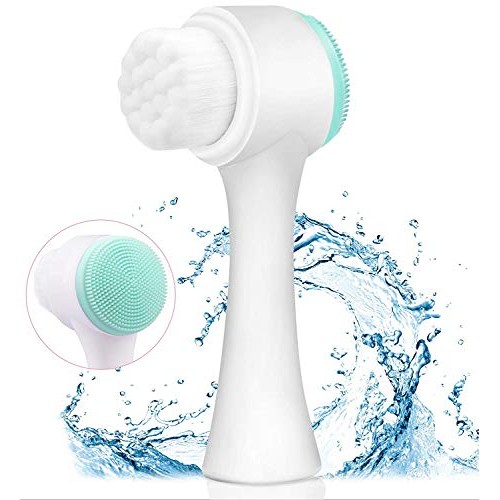 Manual Facial Cleansing Brush, 2-in-1 Skin Care face Brush, Silicone Facial S...