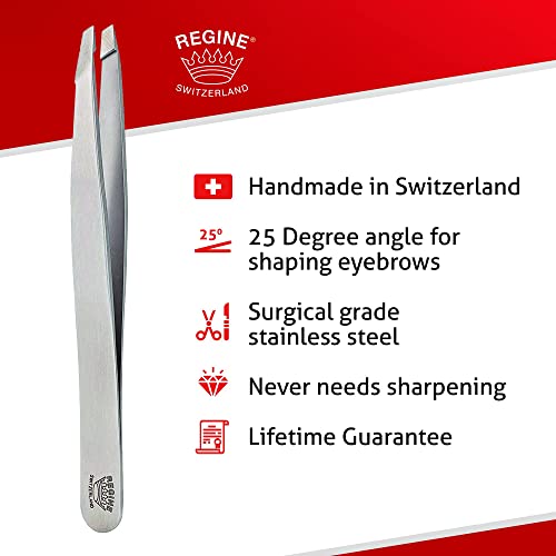 Regine Switzerland Slant Tweezer - Handmade in Switzerland - Professional Eye...