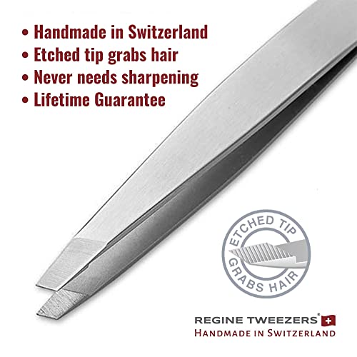 Regine Switzerland Slant Tweezer - Handmade in Switzerland - Professional Eye...