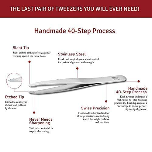 Regine Switzerland Slant Tweezer - Handmade in Switzerland - Professional Eye...