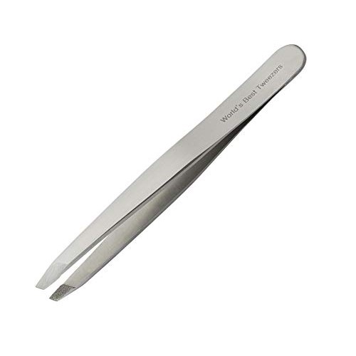 World's Best Tweezers Diamond Tip Tweezer - Diamond Coated Slant Tip Precisio...