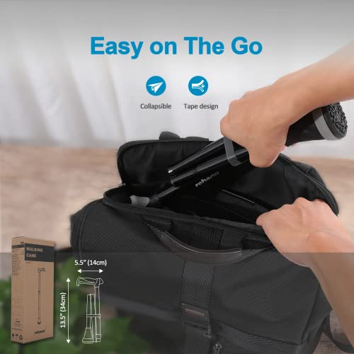 All Terrain Walking Cane, Foldable Walking Sticks for Seniors & Adults, Pivot...