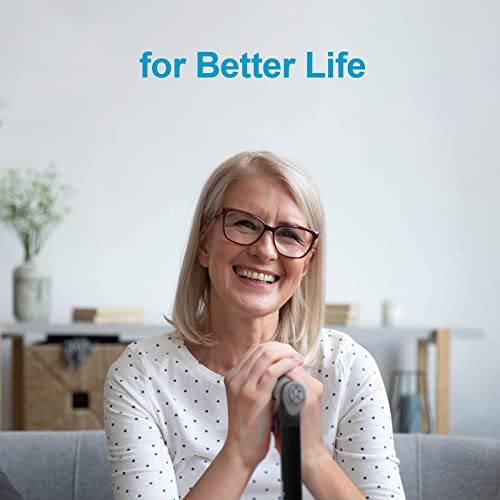 All Terrain Walking Cane, Foldable Walking Sticks for Seniors & Adults, Pivot...