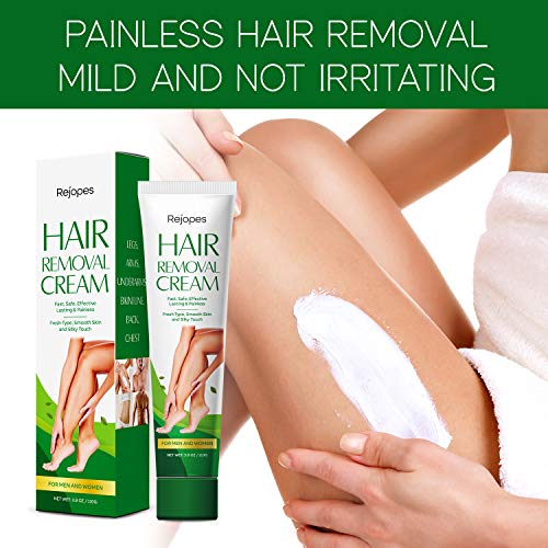 REJOPES Hair Removal Cream - Painless Flawless Depilatory Cream, Gentle & Soo...