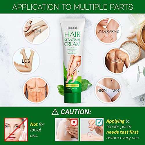 REJOPES Hair Removal Cream - Painless Flawless Depilatory Cream, Gentle & Soo...