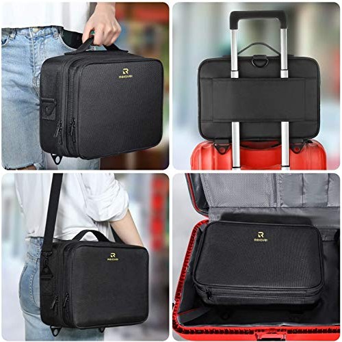 Relavel Makeup Bag Travel Makeup Train Case 13.8 inches Large Cosmetic Case P...