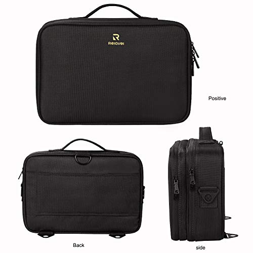 Relavel Makeup Bag Travel Makeup Train Case 13.8 inches Large Cosmetic Case P...
