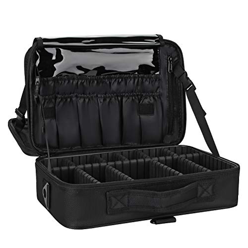 Relavel Makeup Bag Travel Makeup Train Case 13.8 inches Large Cosmetic Case P...