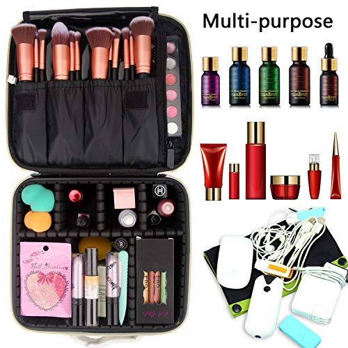 Relavel Marble Makeup Bag Large Makeup Organizer Bag Travel Train Case Portab...
