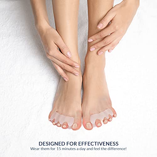 Anatomical Gel Toe Separators, Spreaders & Straighteners- Relieves Foot Pain ...