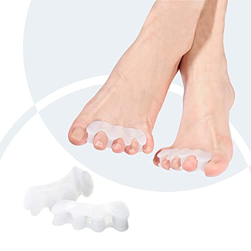Anatomical Gel Toe Separators, Spreaders & Straighteners- Relieves Foot Pain ...