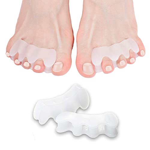 Anatomical Gel Toe Separators, Spreaders & Straighteners- Relieves Foot Pain ...