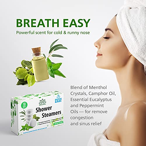 18 Shower Steamers Vapor Tablets Extra Strong for Sinus Relief Aromatherapy S...