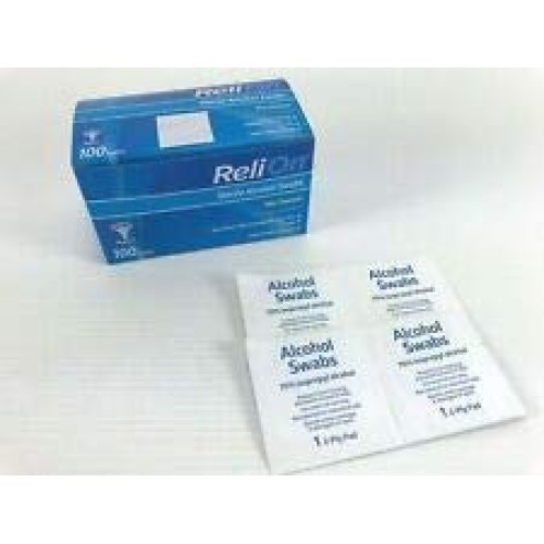 ReliOn Skin Cleanser Sterile Alcohol Swabs, 100 Count