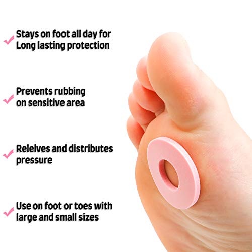 42 Piece Large Variety Pack Callus Cushion Foam Pads for Feet, Toes, Heel or ...