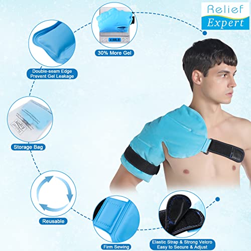 Relief Expert XL Shoulder Ice Pack Rotator Cuff Cold Therapy for Injuries Reu...