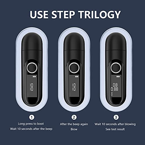 Breathalyzer,Relliser High-Accuracy Ultra-Portable Pocket Breathalizers, Rech...