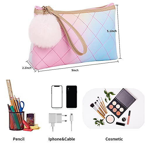 Reme Makeup Bag Toiletry Pouch Travel Cosmetic Storage Organizer (Pink)