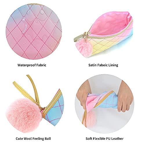 Reme Makeup Bag Toiletry Pouch Travel Cosmetic Storage Organizer (Pink)