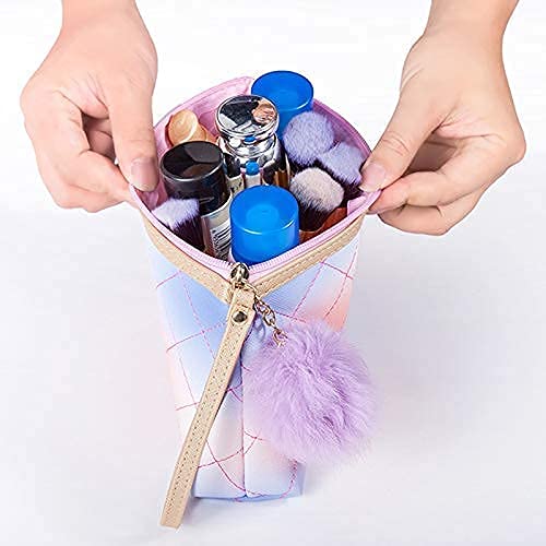 Reme Makeup Bag Toiletry Pouch Travel Cosmetic Storage Organizer (Pink)