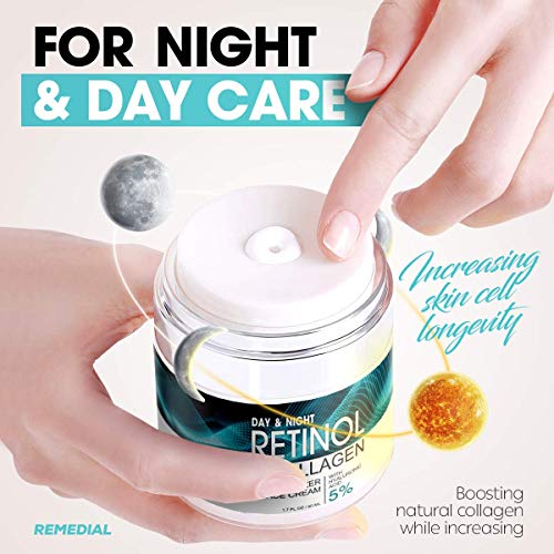 Retinol Cream for Face – Facial Moisturizer with Hyaluronic Acid and Collagen...