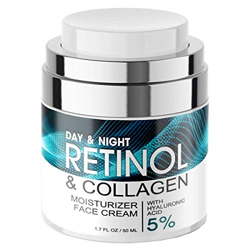 Retinol Cream for Face – Facial Moisturizer with Hyaluronic Acid and Collagen...