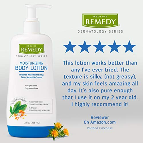 Remedy Dermatology Series Body Lotion for Dry Skin, 8 Oz, Unscented Lotion, p...