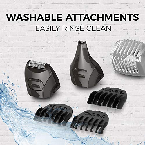 Remington All-in-One Grooming Kit, Lithium Powered, 8 Piece Set with Trimmer,...