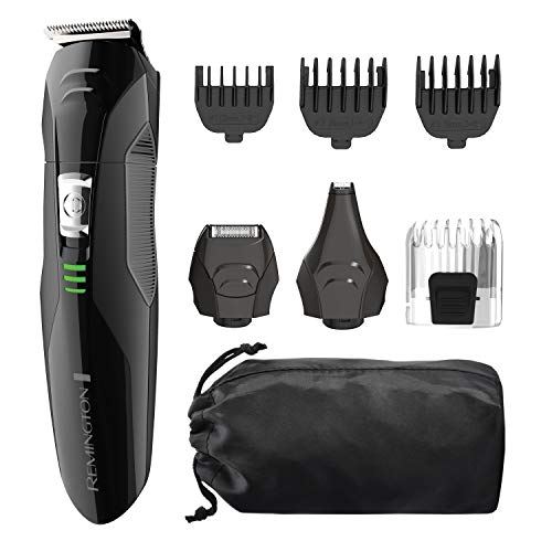 Remington All-in-One Grooming Kit, Lithium Powered, 8 Piece Set with Trimmer,...