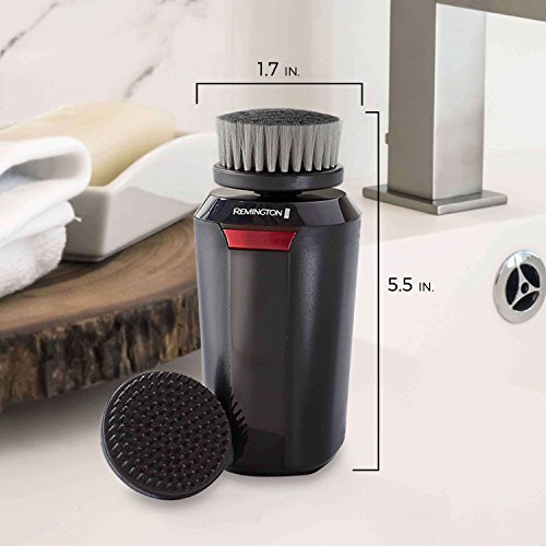Remington Reveal Men's Compact Facial Cleansing Brush with Pre Shave and Char...