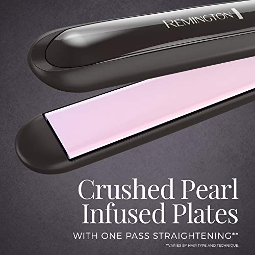 Remington S9500 Pro 1" Pearl Ceramic Flat Iron, Hair Straightener, Digital Co...