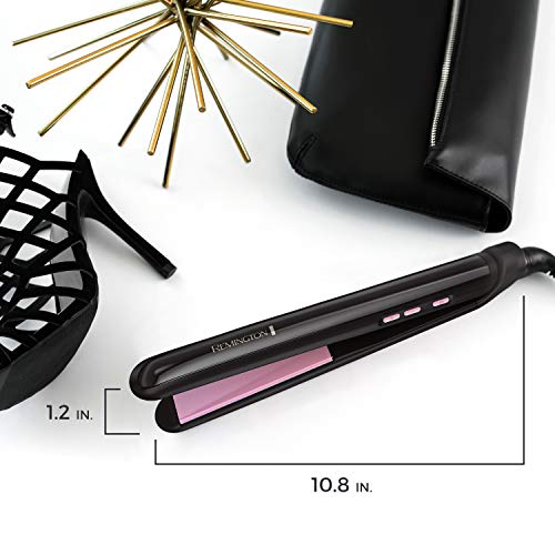 Remington S9500 Pro 1" Pearl Ceramic Flat Iron, Hair Straightener, Digital Co...