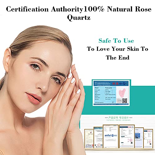 Gua Sha Massage Tool, Natural Rose Quartz Gua Sha Scraping Massage Tool, Faci...