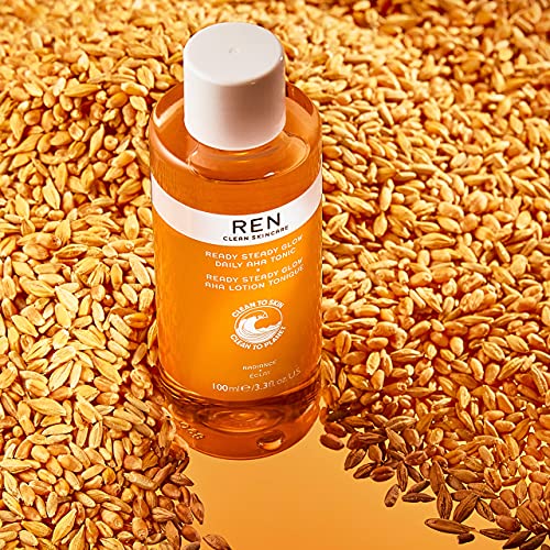 REN Clean Skincare Glow Tonic - Daily Facial Brightening - Exfoliate, Hydrate...