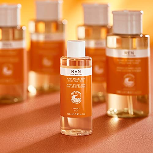 REN Clean Skincare Glow Tonic - Daily Facial Brightening - Exfoliate, Hydrate...
