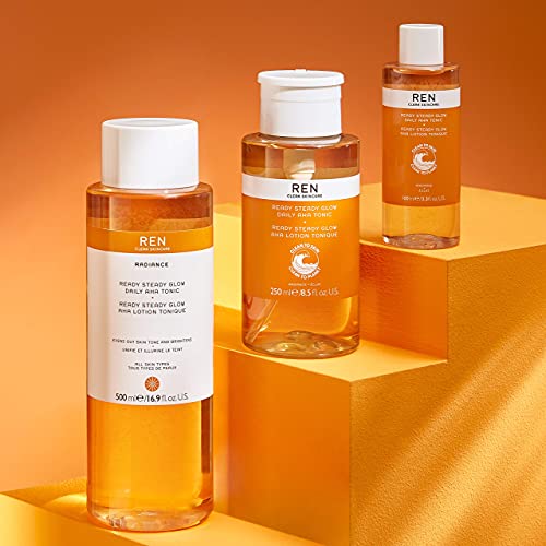 REN Clean Skincare Glow Tonic - Daily Facial Brightening - Exfoliate, Hydrate...