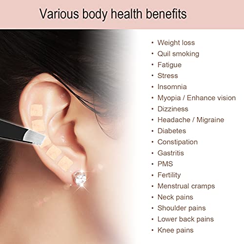 Multi-Condition Ear Seeds Acupuncture Kit, Facial Reflexology Tools, with Acu...