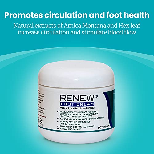 Renew Foot Cream for Diabetics - Revitalize Dry, Cracked Feet & Help Promote ...