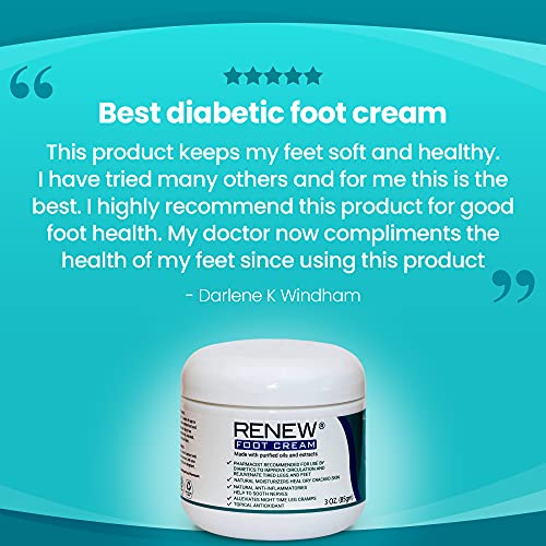 Renew Foot Cream for Diabetics - Revitalize Dry, Cracked Feet & Help Promote ...