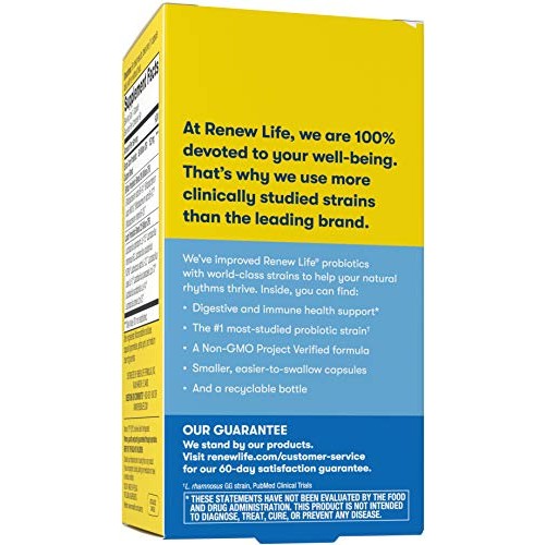 Renew Life Adult Probiotics 50 Billion CFU Guaranteed, Probiotic Supplement, ...