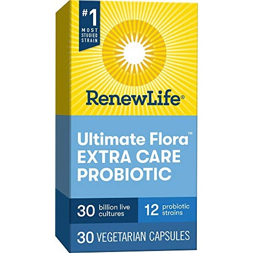 Renew Life Probiotics 30 Billion CFU Guaranteed, 12 Strains, For Men & Women,...