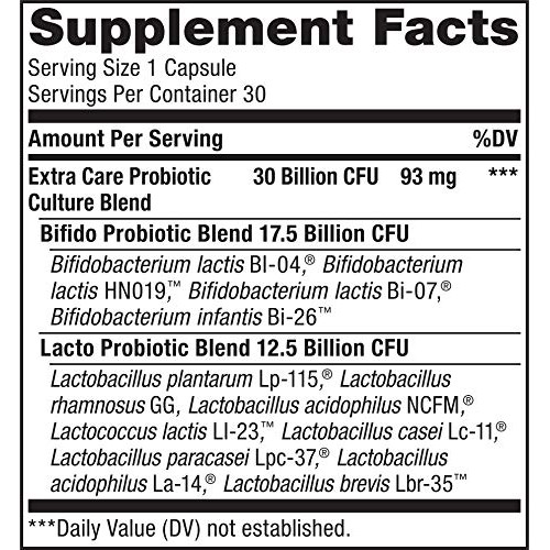 Renew Life Probiotics 30 Billion CFU Guaranteed, 12 Strains, For Men & Women,...