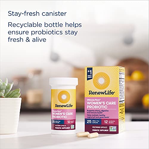 Renew Life Women's Probiotics 25 Billion CFU Guaranteed, 12 Strains, Shelf St...