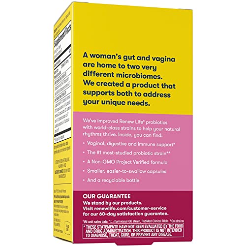 Renew Life Women's Probiotics 25 Billion CFU Guaranteed, 12 Strains, Shelf St...