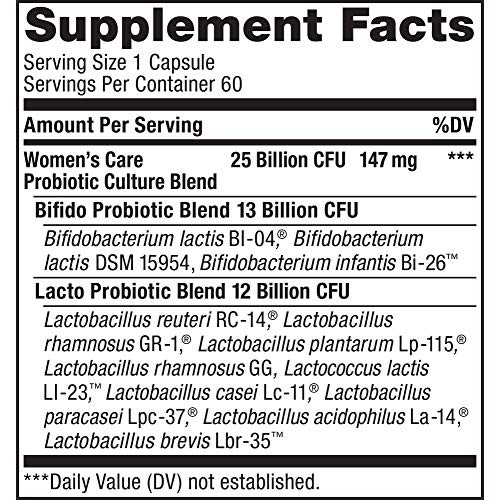 Renew Life Women's Probiotics 25 Billion CFU Guaranteed, 12 Strains, Shelf St...