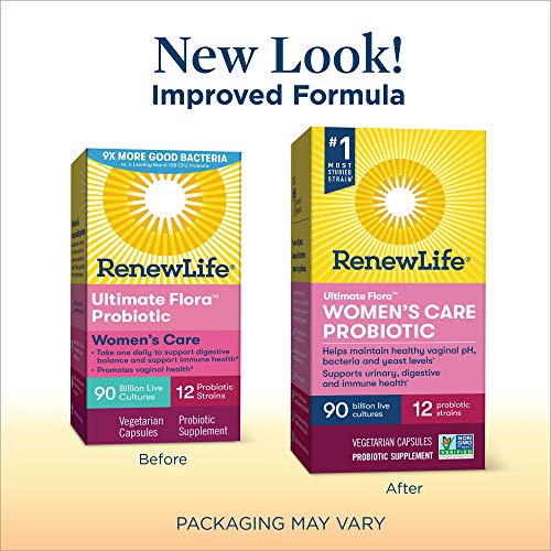 Renew Life Women's Probiotics 90 Billion CFU Guaranteed, 12 Strains, Shelf St...