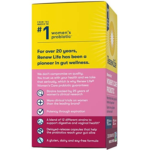 Renew Life Women's Probiotics 90 Billion CFU Guaranteed, 12 Strains, Shelf St...