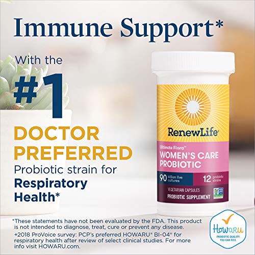 Renew Life Women's Probiotics 90 Billion CFU Guaranteed, 12 Strains, Shelf St...