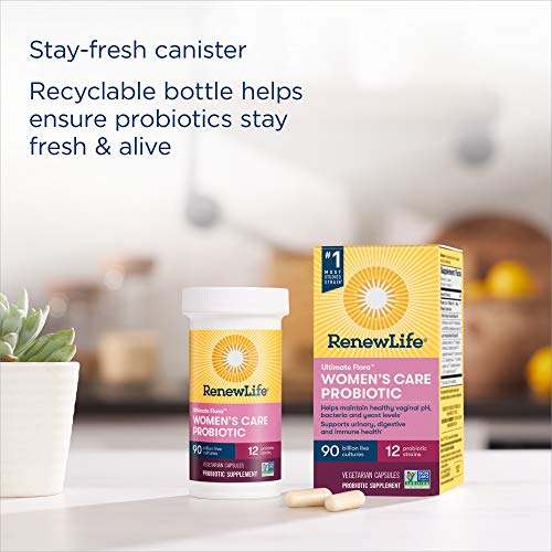 Renew Life Women's Probiotics 90 Billion CFU Guaranteed, 12 Strains, Shelf St...